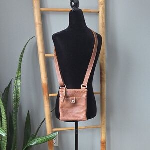 Roots Tribe Leather Crossbody Bag